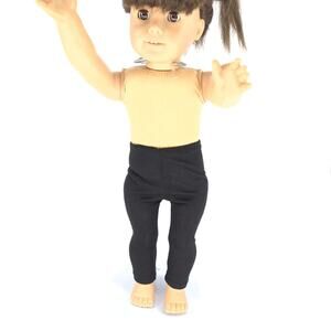 Unbranded Black Full Length Doll Leggings for 18" Dolls - GUC